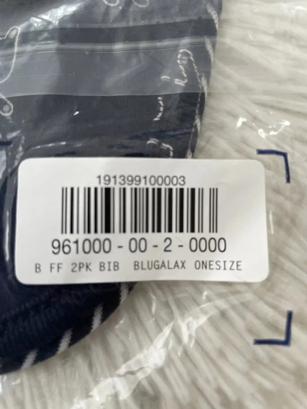SALE! NWT GAP Baby Bibs (Blue Stripe + Solid Blue with Bears)